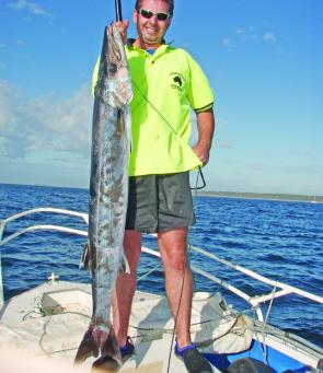 Wally Campbell with a horse of a barracouta.